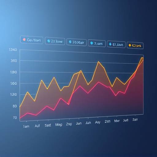 Grafiek die websiteverkeer en statistieken toont
